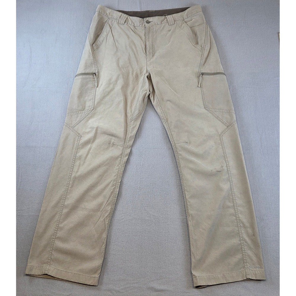 Columbia Titanium Omni Dry Mens 36x32 Cargo Hiking Pants Khaki Gorpcore Outdoor
